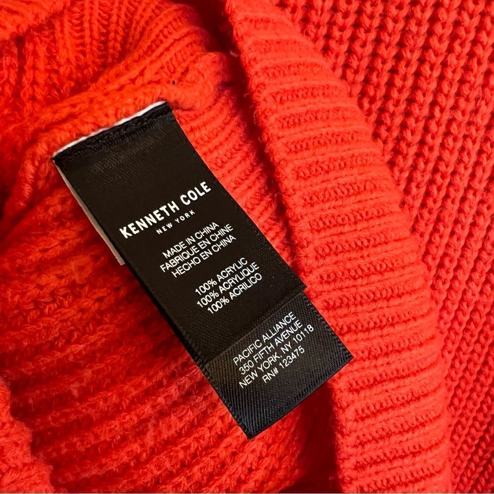 Kenneth Cole Orange knit Sweater - Picture 5 of 6